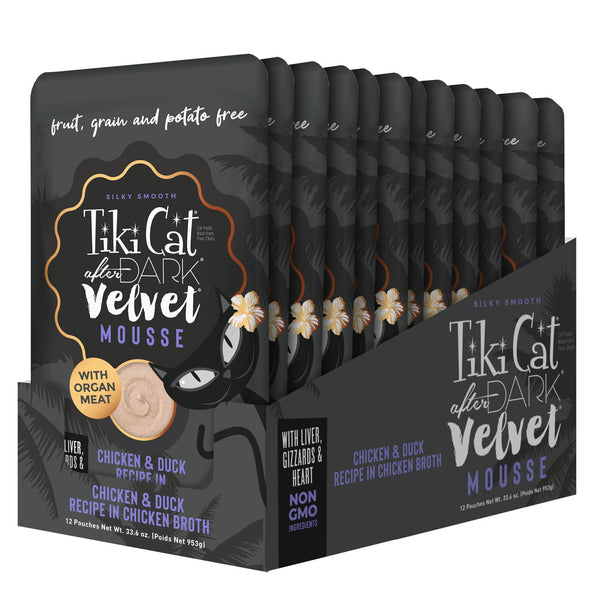 Tiki Cat After Dark Velvet Mousse Chicken & Duck Wet Cat Food Pouch