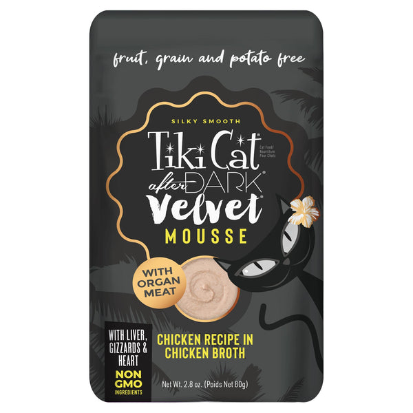 Tiki Cat After Dark Velours Mousse Poulet Sachet de Nourriture Humide pour Chats