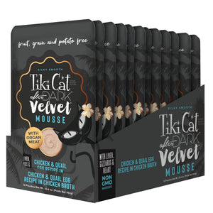 Tiki Cat After Dark Velvet Mousse Chicken & Quail Egg Wet Cat Food Pouch