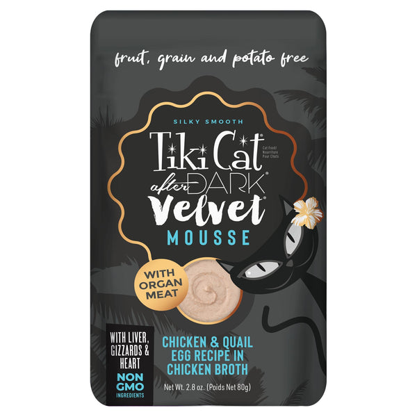 Tiki Cat After Dark Velvet Mousse Chicken & Quail Egg Wet Cat Food Pouch