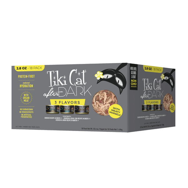 Tiki Cat After Dark Whole Foods Variety Pack Wet Cat Food Can, 2.8-oz, 18-pk