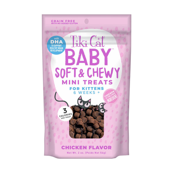 Tiki Cat Baby Soft & Chewy Chicken Mini Treats for Kittens
