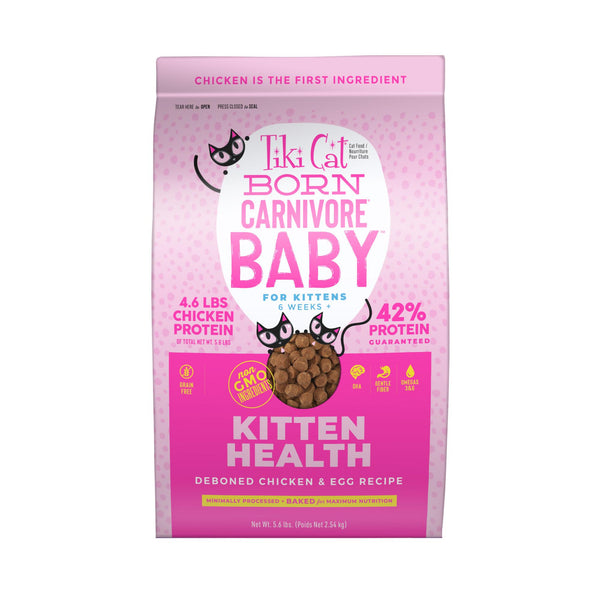 Tiki Cat Born Carnivore Baby Chicken & Egg Non-GMO Kitten Dry Cat Food