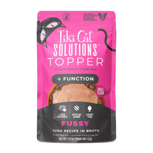 Tiki Cat Solutions Fussy Topper Tuna in Broth Wet Cat Food Topper Pouch
