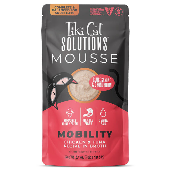 Tiki Cat Mousse Spéciale Mobilité Fonctionnelle Poulet & Thon Sachet de Nourriture Humide pour Chats