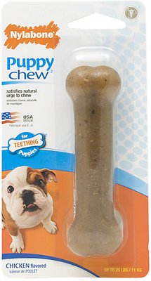 Nylabone Puppy Chew Bone Chicken Flavor Dog Toy