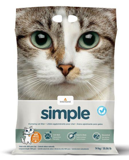 Litière agglomérante simple pour chat Intersand