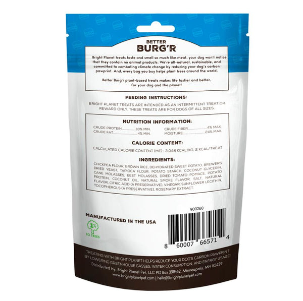 Bright Planet Better Burg'r Bites Plant-Based Training Dog Treats