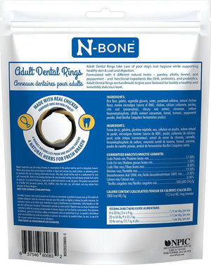 N-Bone Adult Dental Rings Friandises saveur poulet pour chiens