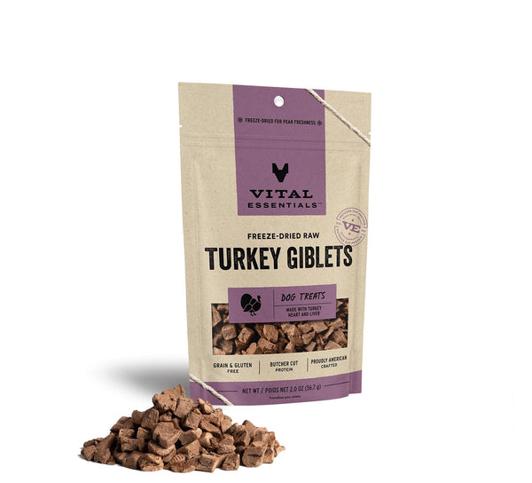 Vital Essentials Friandises crues lyophilisées de gésiers de dinde pour chiens