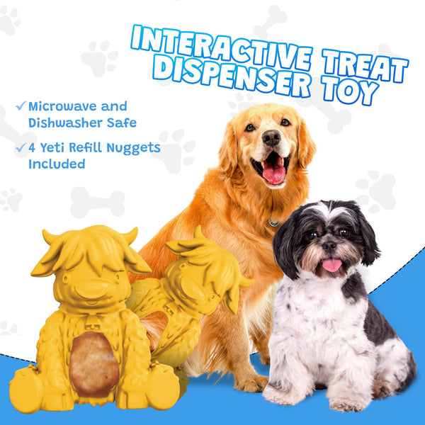 Yeti Puff & Play Yak Dog Toy, Yellow