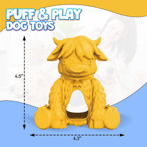 Yeti Puff & Play Yak Dog Toy, Yellow