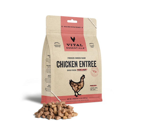 Vital Essentials Chicken Entree Mini Nibs Freeze-Dried Raw Dog Food