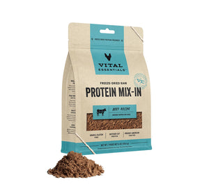 Vital Essentials Beef Protein Mix-In Ground Freeze-Dried Raw Dog Food Topper