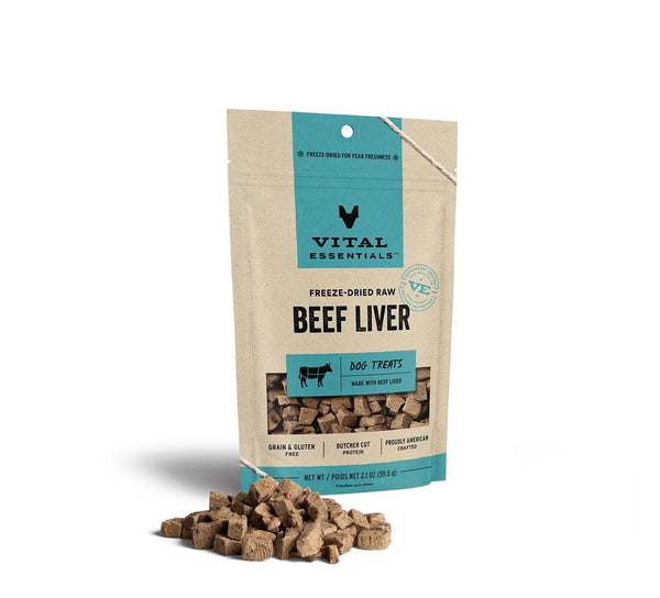 Vital Essentials Beef Liver Freeze-Dried Raw Dog Treats