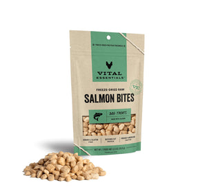 Vital Essentials Salmon Bites Freeze-Dried Raw Dog Treats