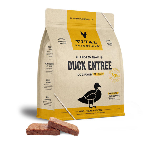Vital Essentials Duck Entree Patties Frozen Raw Dog Food