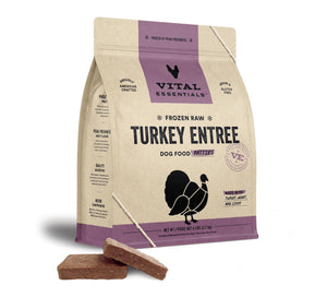 Vital Essentials Turkey Entree Patties Frozen Raw Dog Food