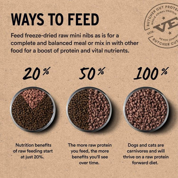 Vital Essentials Beef Entree Crunchy Mini Nibs Freeze-Dried Raw Dog Food