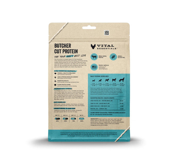 Vital Essentials Beef Entree Nibs Freeze-Dried Raw Dog Food