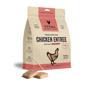 Vital Essentials Chicken Entree Mini Patties Freeze-Dried Raw Dog Food