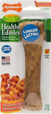 Nylabone Healthy Edibles Longer Lasting Bacon Flavor Dog Bone Treat