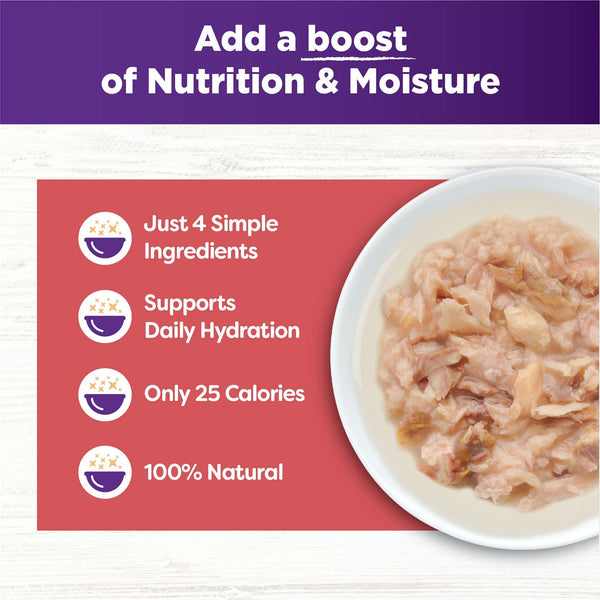 Wellness Bowl Boosters Flaked Salmon & Tuna in Broth Grain-Free Wet Cat Food Topper