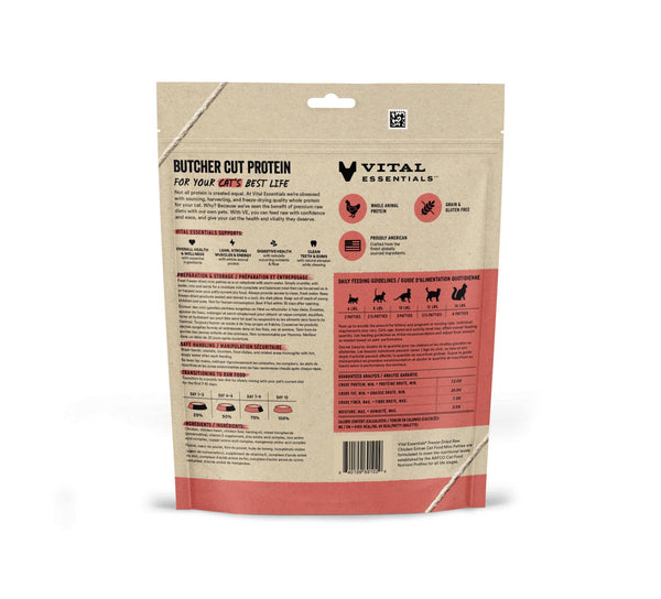 Vital Essentials Chicken Entree Mini Patties Freeze-Dried Raw Cat Food