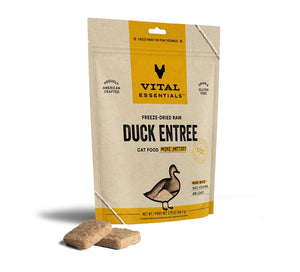 Vital Essentials Duck Entree Mini Patties Freeze-Dried Raw Cat Food