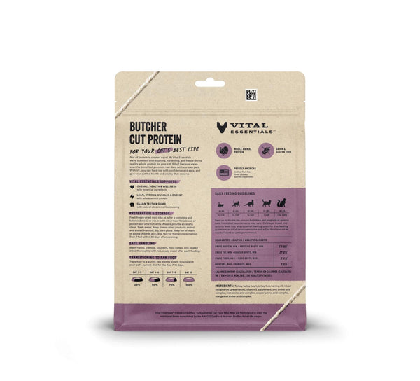 Vital Essentials Turkey Entree Mini Nibs Freeze-Dried Raw Cat Food