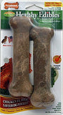 Nylabone Healthy comestibles Lot de 2 gâteries pour chien à saveur de poulet