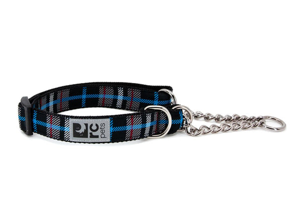 RC Pets Training Dog Collar, Black Twill Plaid