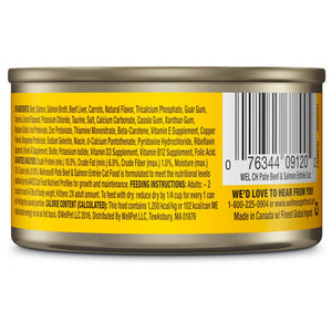 Wellness Complete Health Pate Beef & Salmon Formula Grain-Free Wet Cat Food Cans