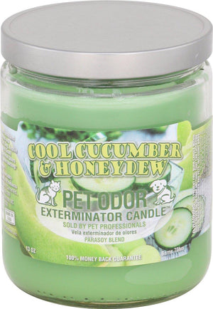 Pet Odor Exterminator Deodorizing Candle Jar, Cool Cucumber & Honeydew, 13-oz