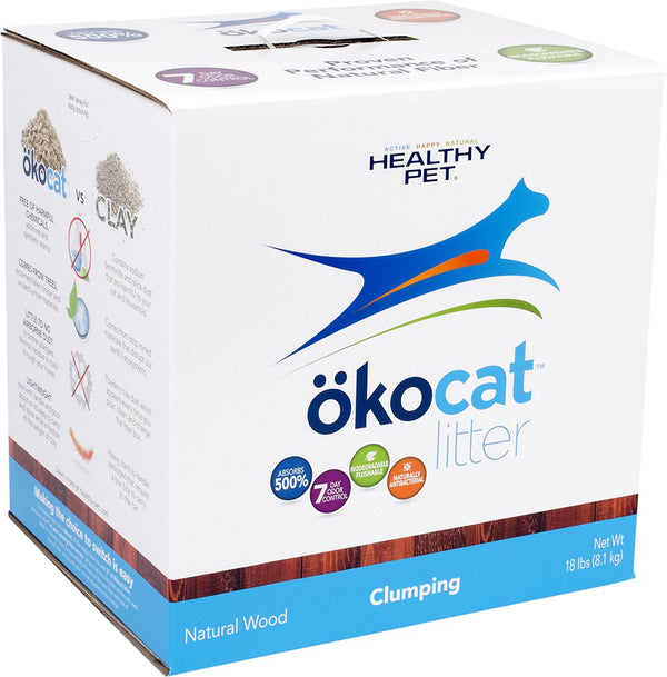 Okocat Litière agglomérante naturelle en bois pour chats