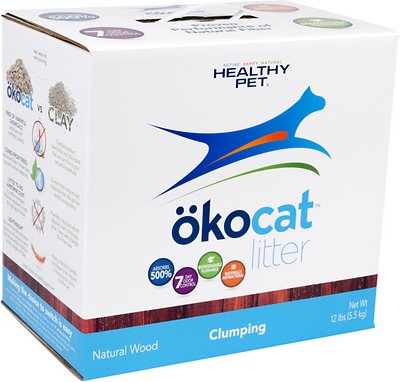 Okocat Litière agglomérante naturelle en bois pour chats
