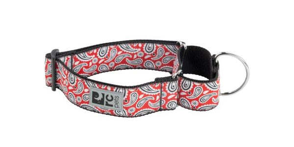 RC Pets Collier de dressage tout en sangles à motifs, Rebelle rouge