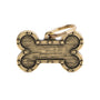 MyFamily Bronx Bone Futuristic English Brass Pet ID Tag
