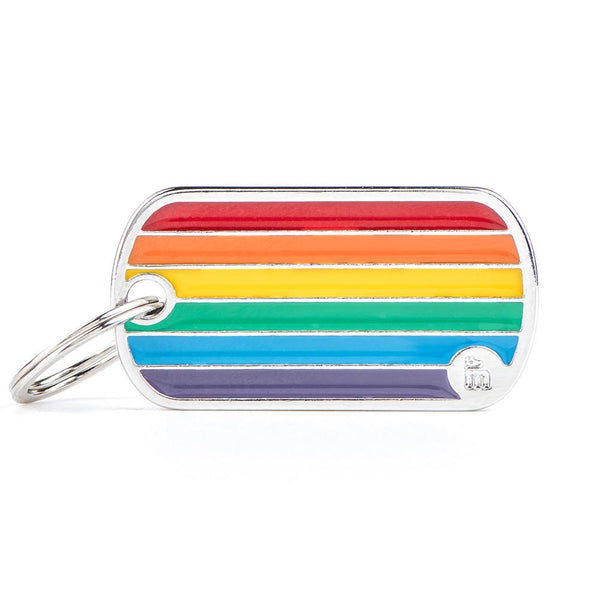 MyFamily Flags Rainbow Pet ID Tag, Medium