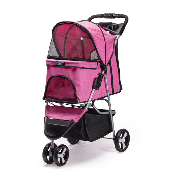 Dogline Poussette Casual avec porte-gobelet amovible pour animaux, Rose