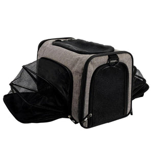 Dogit Explorer Soft Expandabe Carry Bag Pet Carrier, Grey