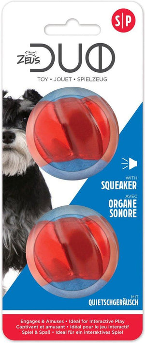 Zeus Duo Ball with Squeaker Dog Toy
