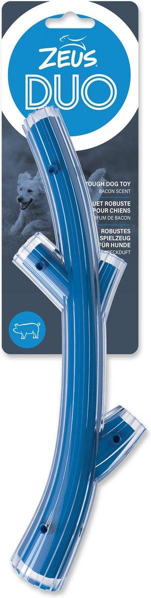 Zeus Duo Stick Bacon Scent Dog Toy, Blue