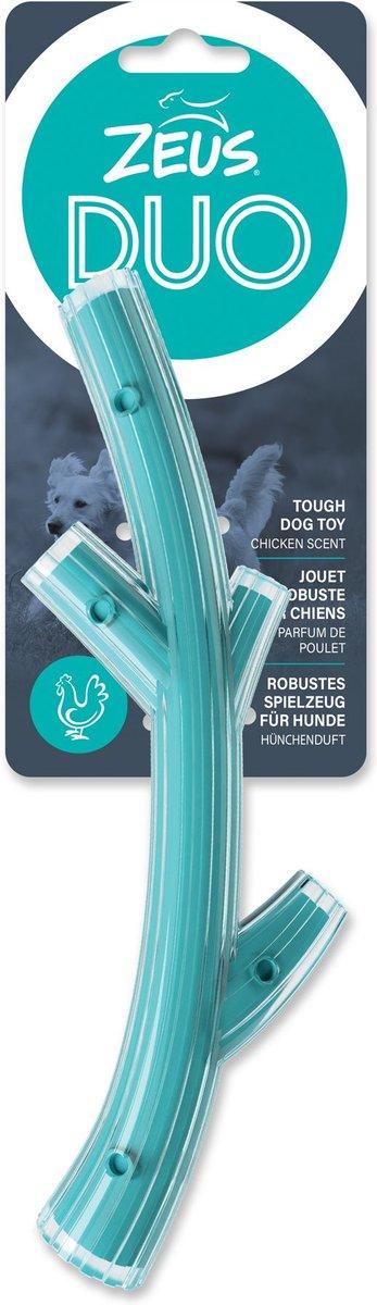 Zeus Duo Stick Chicken Scent Dog Toy, Turquoise