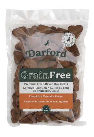 Darford Friandises pour chiens sans céréales au potiron cuites au four