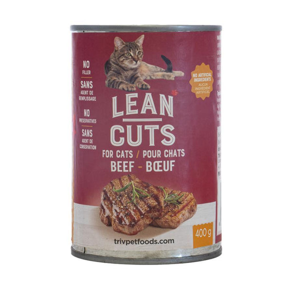 Tri-V Lean Cuts Beef Wet Cat Food Can