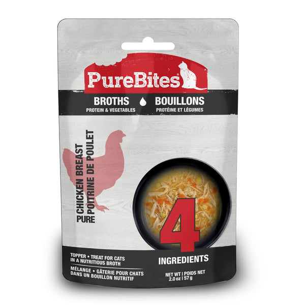 PureBites Bouillon de poulet & légumes pour chats
