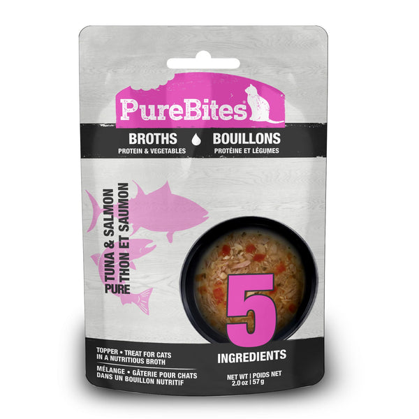 PureBites Wild Tuna, Salmon & Vegetables Broth for Cats