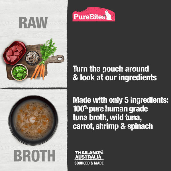 PureBites Tuna, Shrimp & Vegetables Broth for Cats