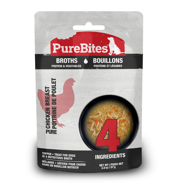 PureBites Bouillon de poulet & légumes pour chiens